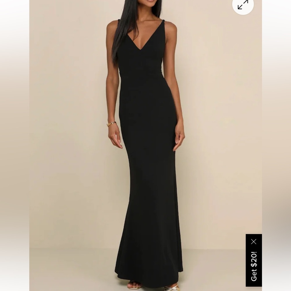 Lulu's Melora Classic Black Maxi Dress